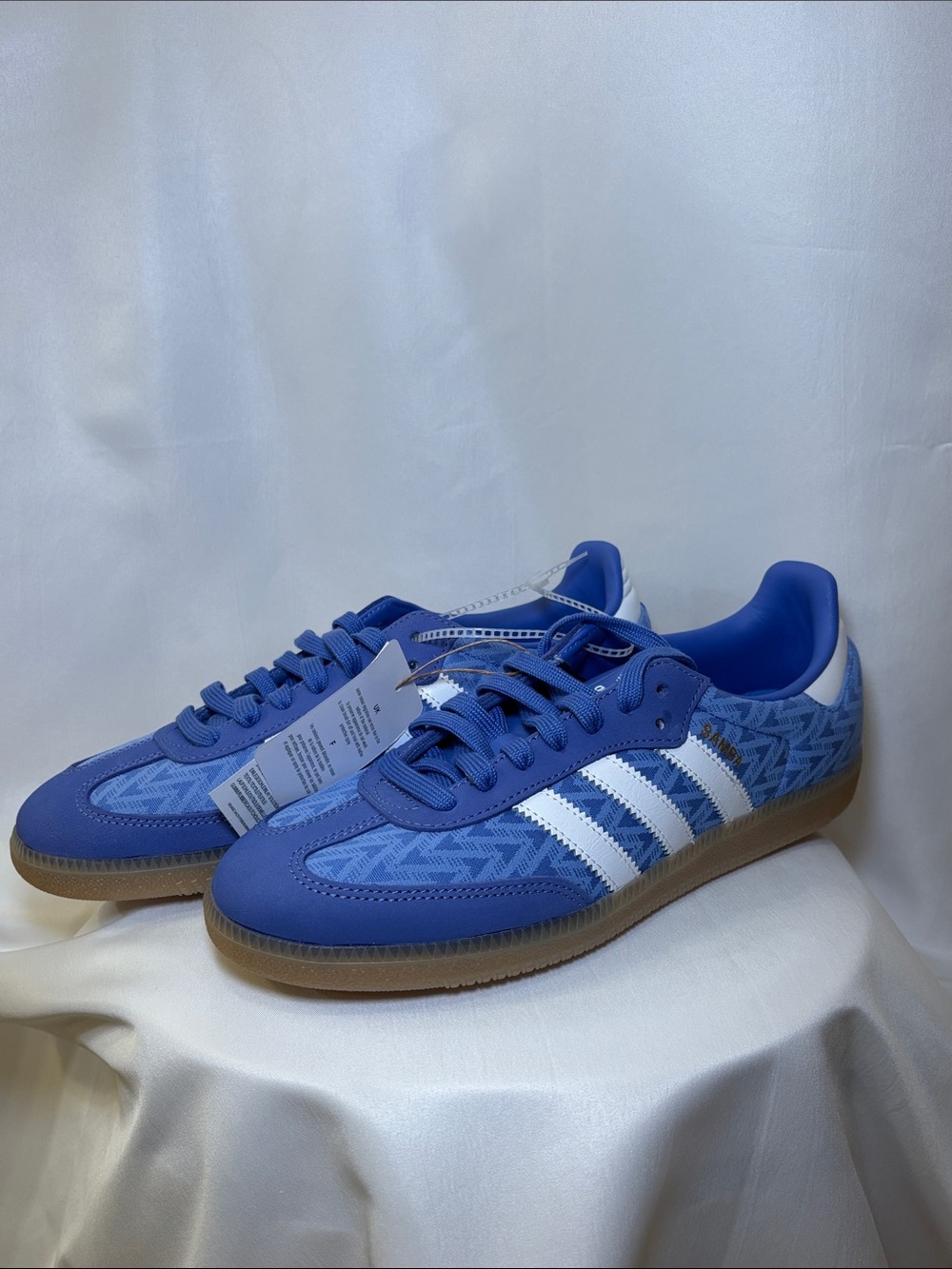adidas Blue and White Samba Sneakers